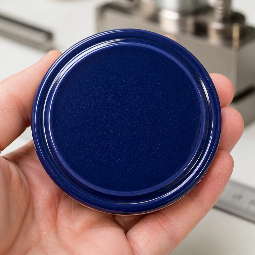 82 mm BasicSeal TO82 bleu – Vue intérieure du bord d'étanchéité du couvercle UNiTWIST pour bocaux