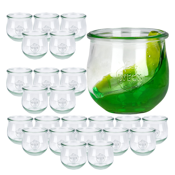 Lot de 24 pots Weck 370ml verre tulipe Lot de 24 pots Weck 370ml verre tulipe