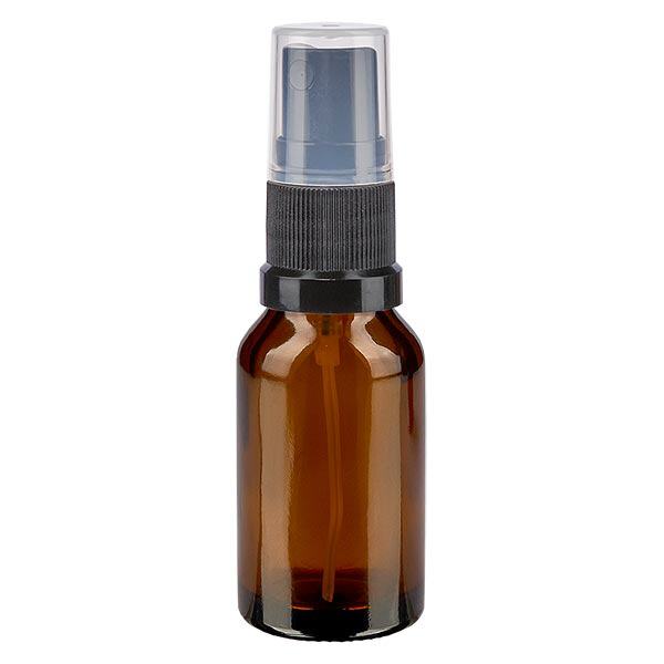 Flacon de pharmacie brun 30ml embout spray noir Flacon de pharmacie brun 30ml embout spray noir