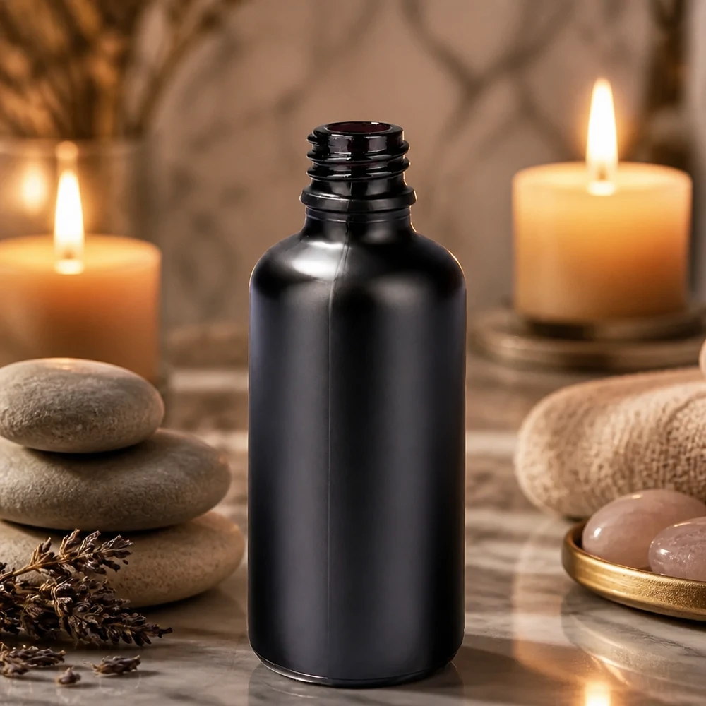 50ml flacon à pharmacie BlackLine UT18/50 UNiTWIST Bouteille de pharmacie de 50ml BlackLine UT18/50 UNiTWIST pour une conservation sûre des huiles essentielles