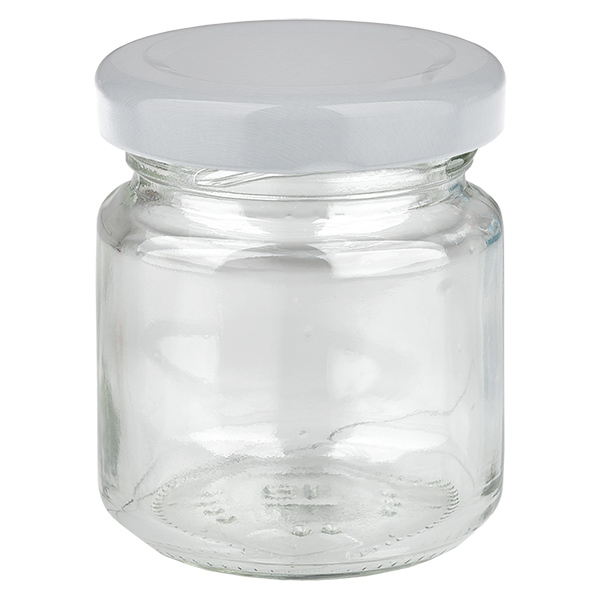 53ml Verre rond avec couvercle BasicSeal blanc UNiTWIST