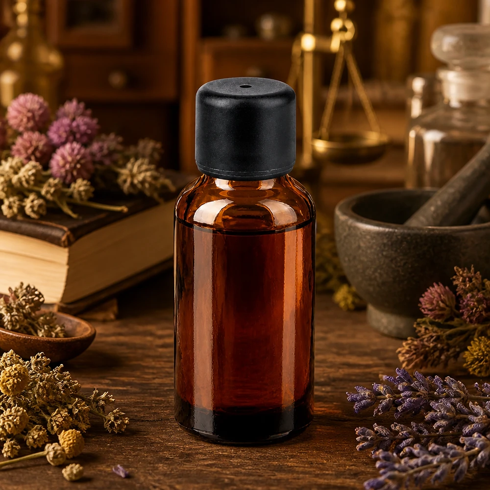 Flacon de 30ml 6mm SV noir STD BrownLine UT18/30 Pot à pharmacie brun de 30ml avec bouchon à vis noir pour usage professionnel