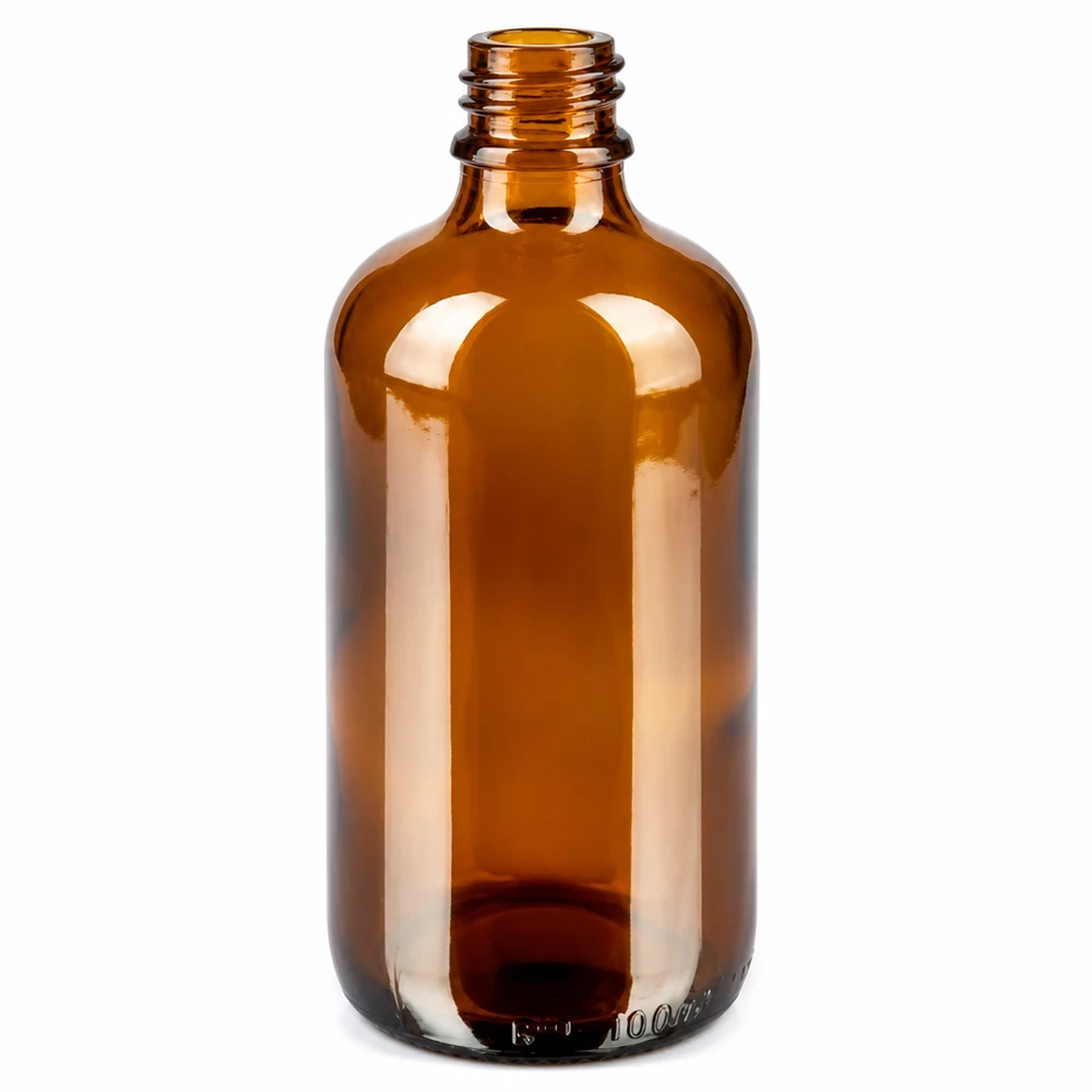 Flacon de 100ml 11mm SV rouge STD BrownLine UT18/100 Bouteille en verre brun de 100 ml protégeant des UV avec système de fermeture rouge pour les substances sensibles à la lumière