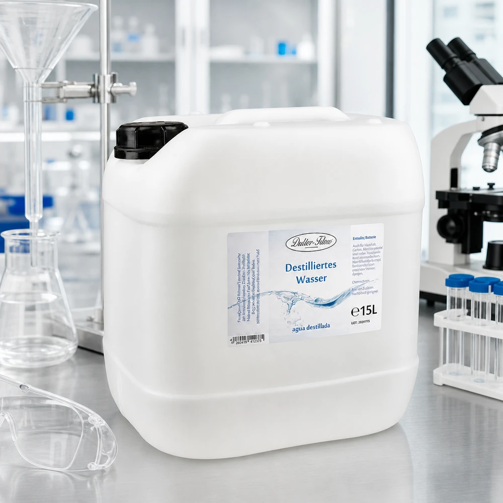 Eau distillée Doktor Klaus - Aqua dest 15 litres en jerrican premium teinte naturelle Eau distillée Doktor Klaus - Aqua dest 15 litres en jerrican premium teinte naturelle