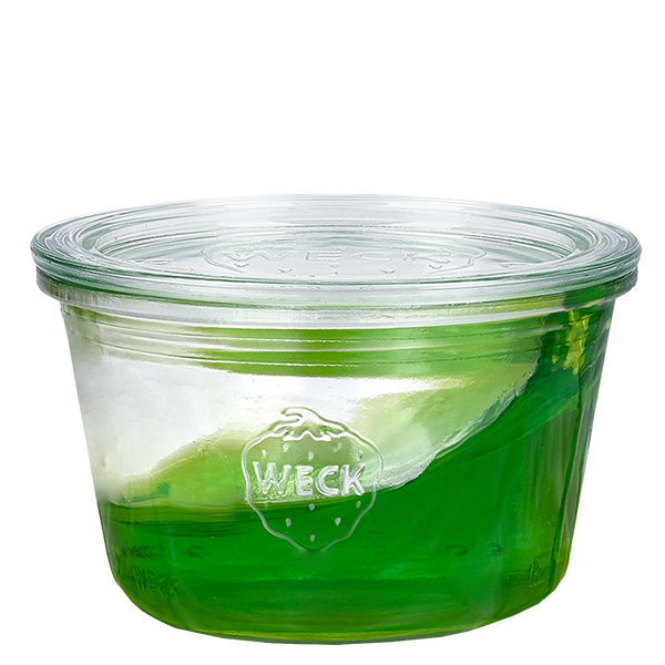 24 pots Weck de 370ml avec 24 couvercles en verre