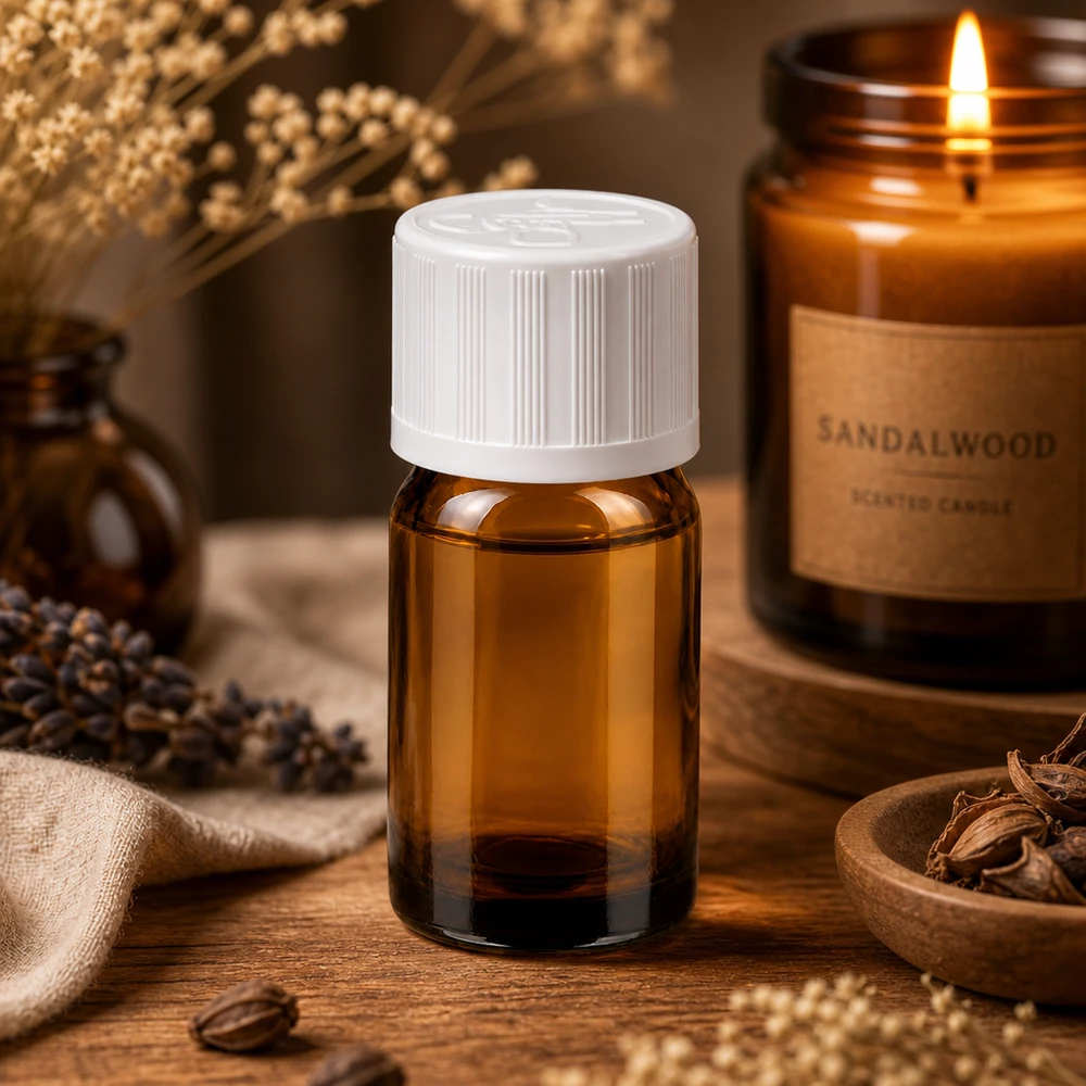 Flacon 5ml 11mm SV w. STD KiSi BrownLine UT18/5 Bouteille en verre de haute qualité de 5 ml de couleur ambre avec bouchon blanc pour l'aromathérapie professionnelle
