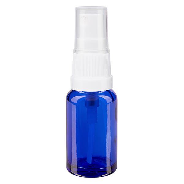 Flacon de pharmacie bleu 10ml embout spray blanc Flacon de pharmacie bleu 10ml embout spray blanc
