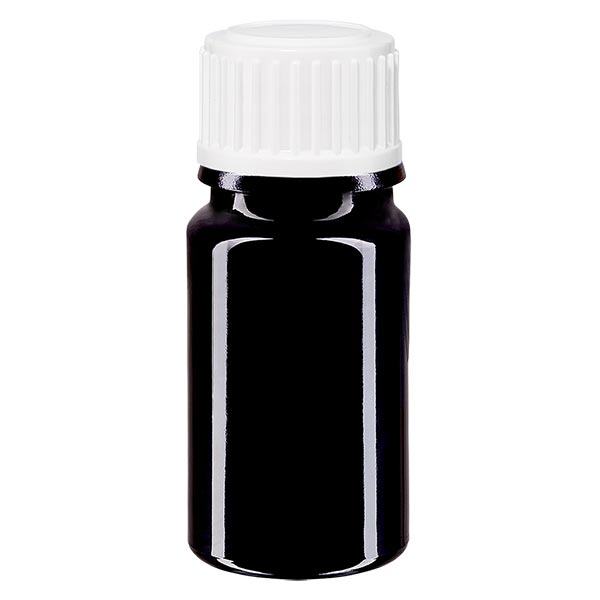 Flacon à pharmacie violet 5ml bouchon compte-gouttes blanc 0.8mm standard Flacon à pharmacie violet 5ml bouchon compte-gouttes blanc 0.8mm standard