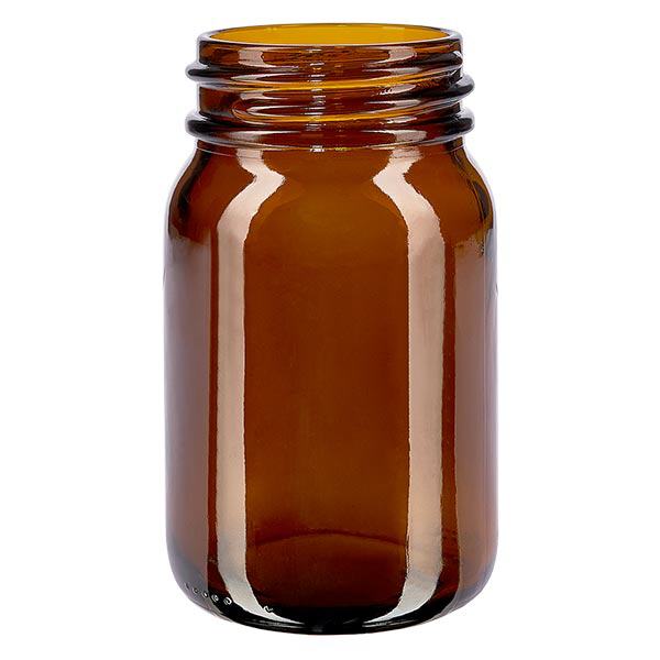 Bouteille à col large 200ml verre brun