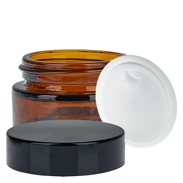 Pot en verre 20ml brun avec couvercle à insérer UNiTWIST
