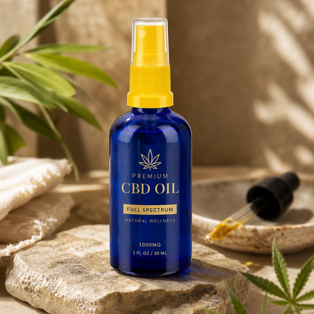 Vaporisateur 100ml jaune/tr. STD BlueLine UT18/100 Vaporisateur en verre Premium 100ml avec filetage STD pour l'aromathérapie professionnelle et le bien-être
