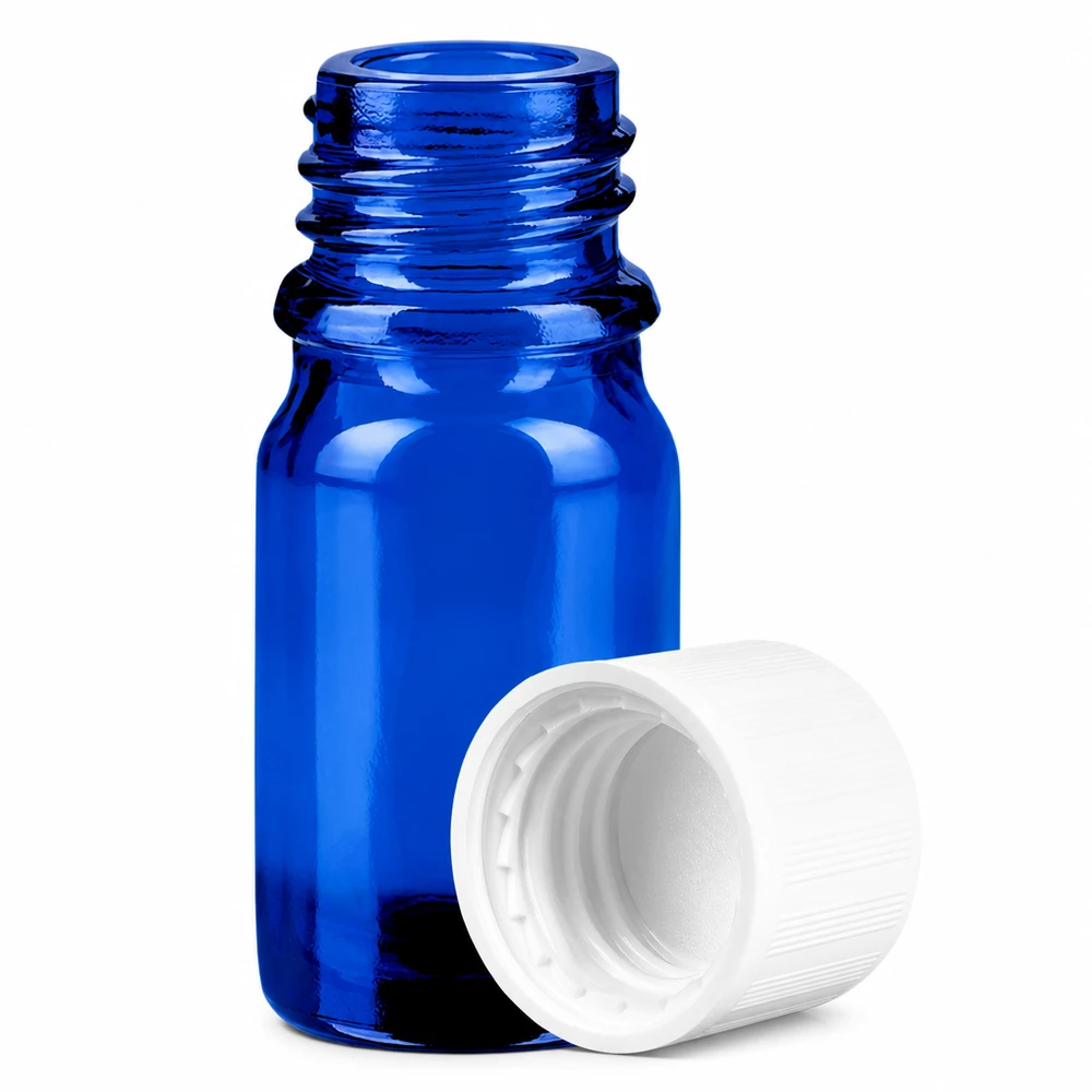Flacon 5ml 11mm SV f. STD KiSi BlueLine UT18/5 Flacon en verre bleu de 5ml de haute qualité avec bouchon STD pour applications professionnelles