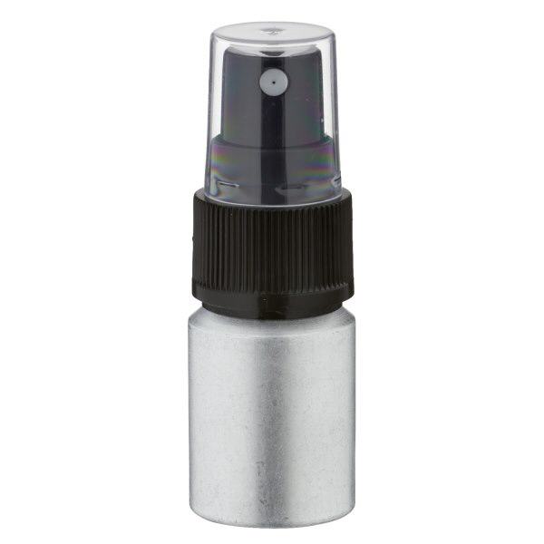 Bouteille en aluminium teinté 10 ml, avec vaporisateur à pompe noir
