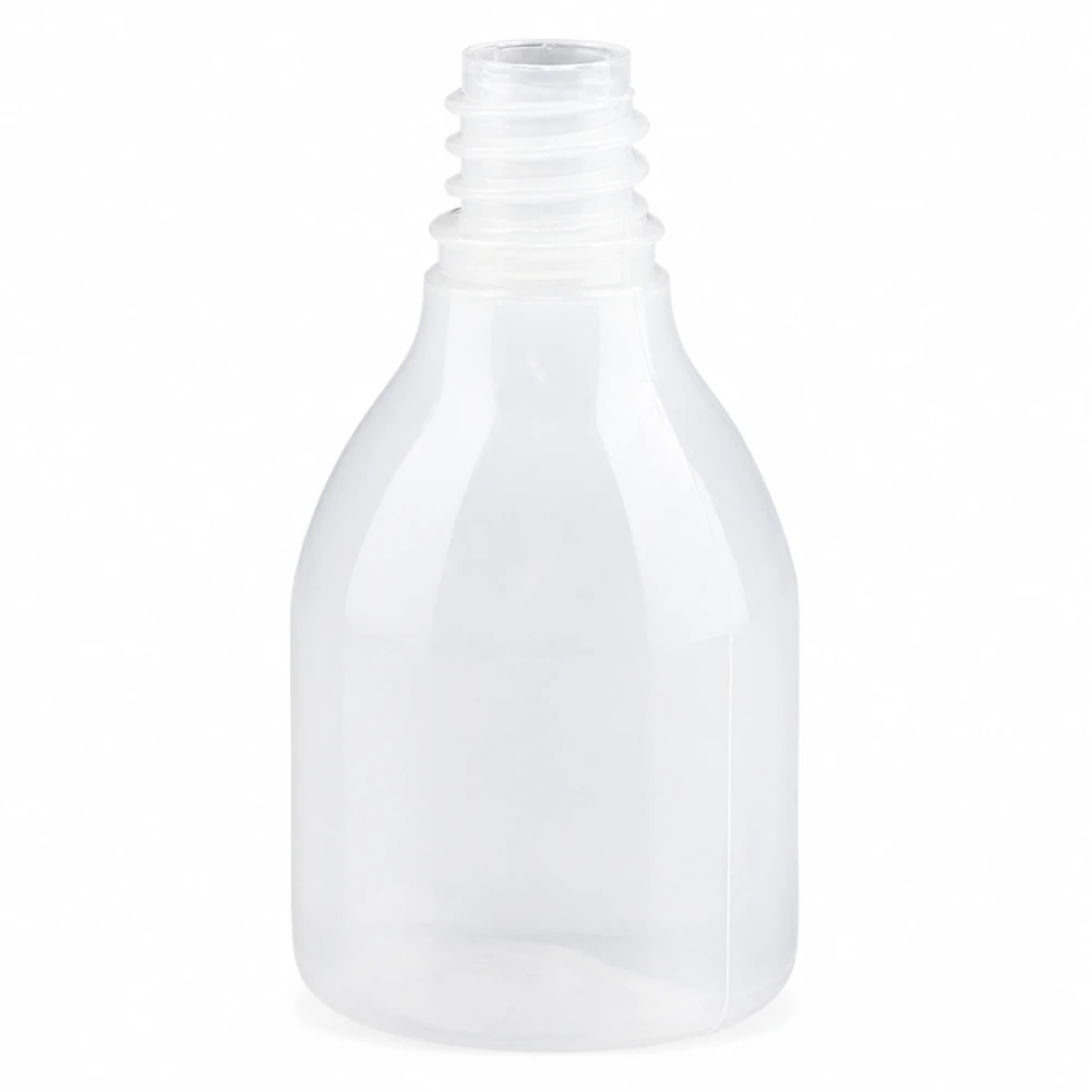 Flacon de laboratoire compact à col étroit de 30 ml, de couleur naturelle, en plastique PE