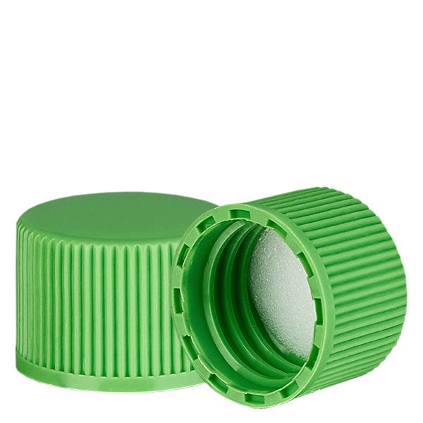 Bouchon à vis vert avec joint en PE, S20x3