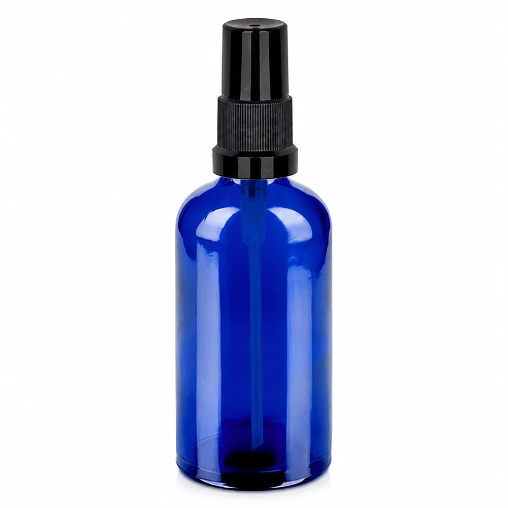 Vaporisateur 100ml noir STD BlueLine UT18/100 Vaporisateur 100ml noir STD BlueLine UT18/100 - verre bleu avec tête de vaporisation noire