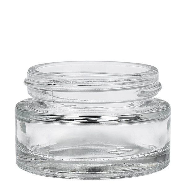 Pot en verre 20ml transparent avec couvercle à insérer UNiTWIST