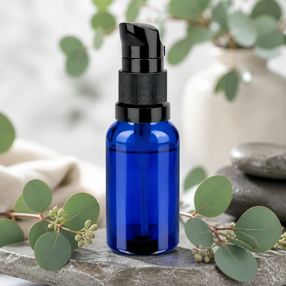 20ml flacon pompe noir STD BlueLine UT18/20 Flacon pompe 20ml noir STD BlueLine UT18/20 - fonction anti-goutte pratique