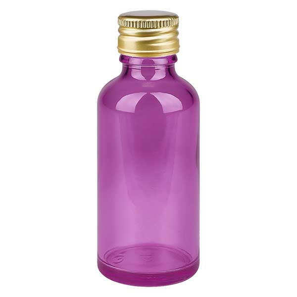 Flacon 50ml bouchon à visser 11mm alu-or standard PurpleLine. UT18/50