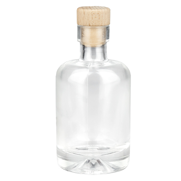 Bouteille en verre 50 ml « Attila » avec bouchon en bois UNiTWIST