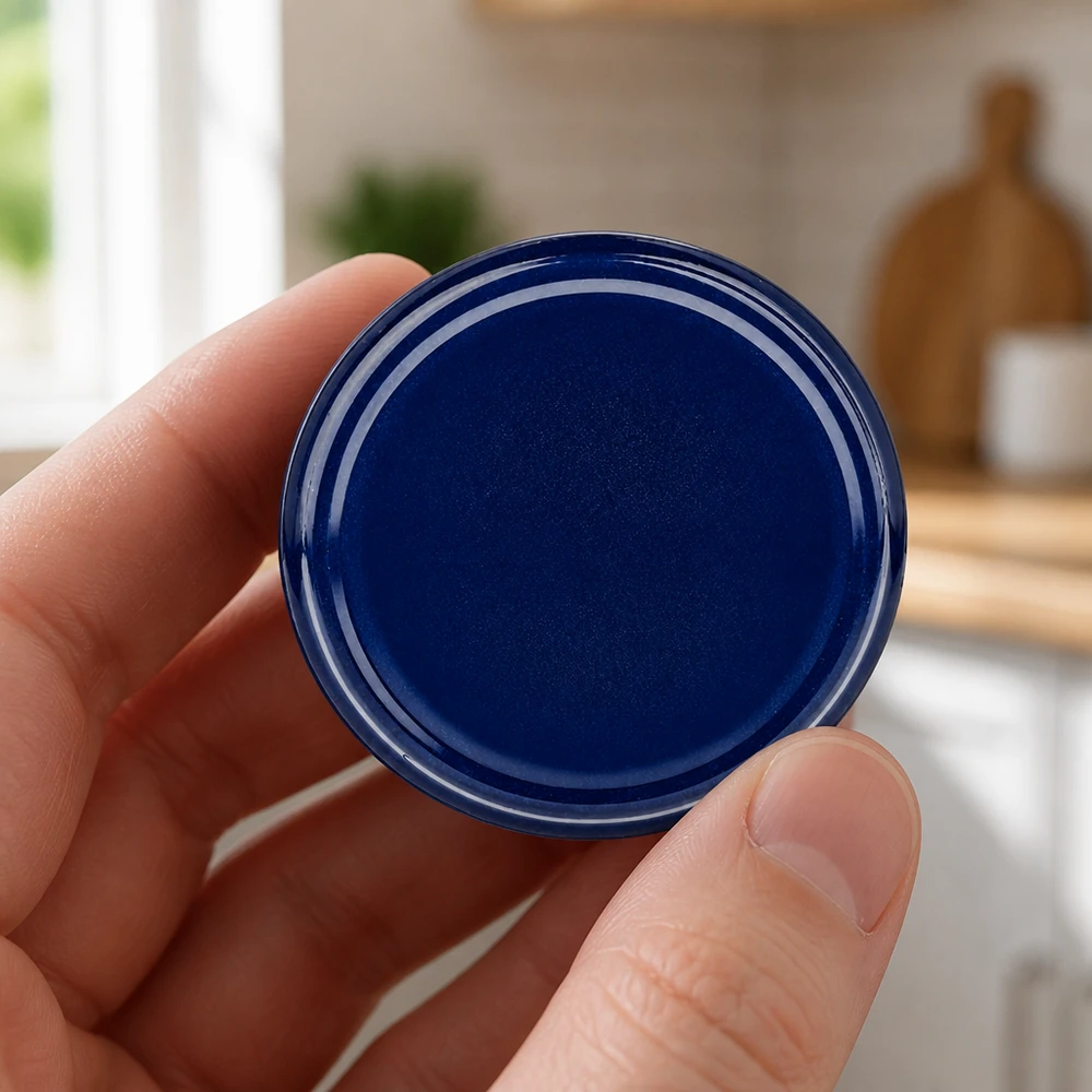 Couvercle bleu à visser 82 mm BasicSeal – Comparaison des tailles – Hand UNiTWIST – Conservation
