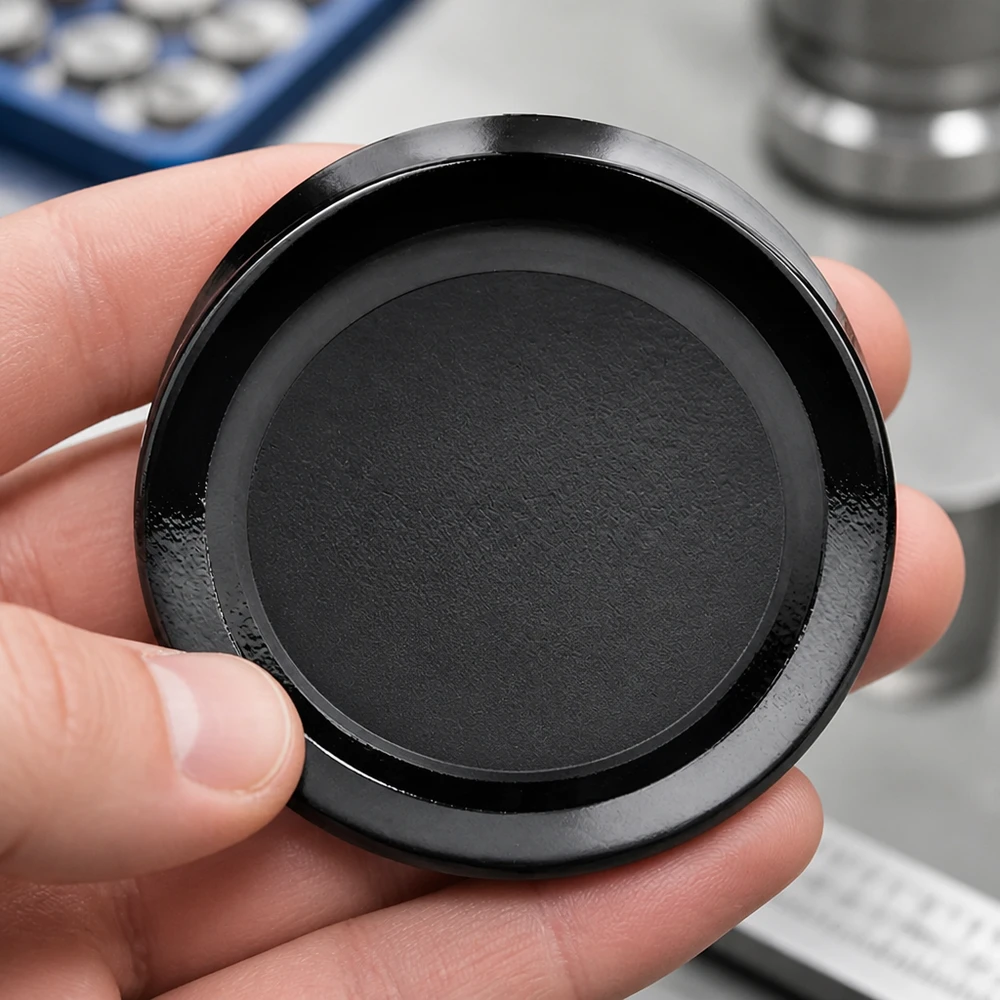 Couvercle BasicSeal 58 mm noir TO58deep UNiTWIST, couvercle métallique embouti, accessoires de mise en conserve
