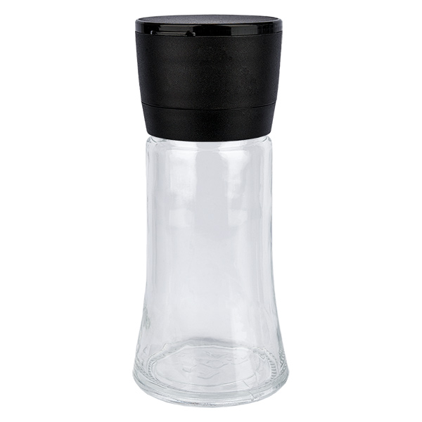 Pot à sel/épices 95 ml avec moulin (gros) noir Pot à sel/épices 95 ml avec moulin (gros) noir