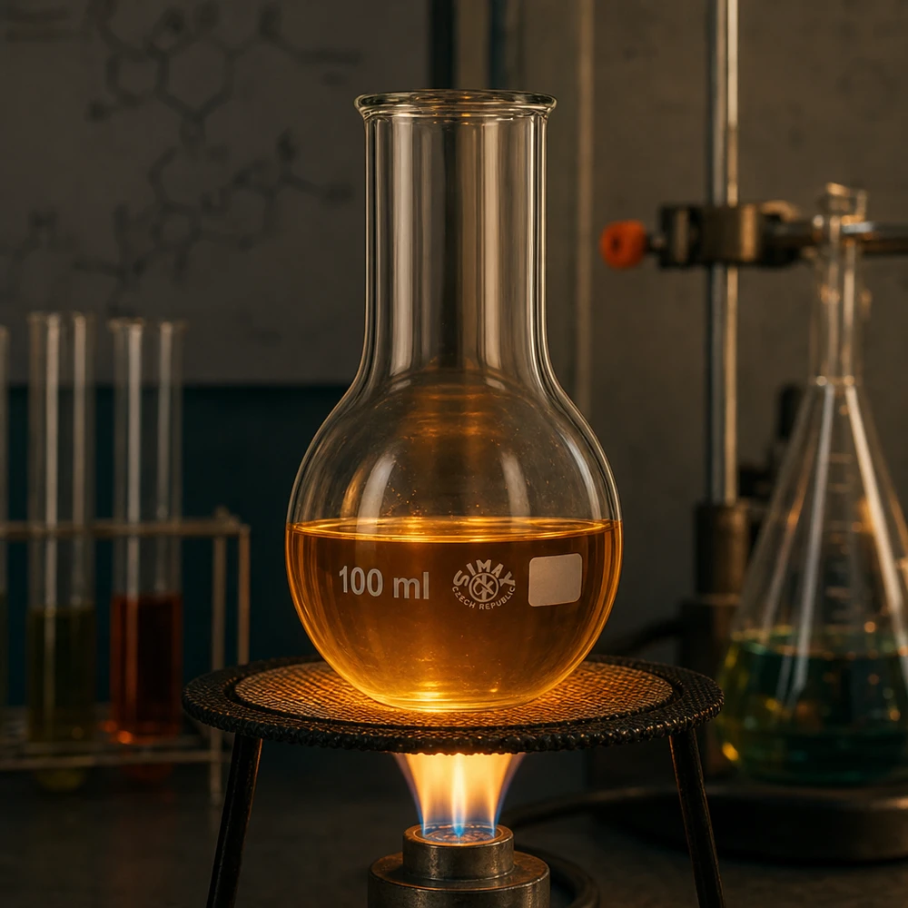 Ballon à fond plat 100ml col large borosilicate avec bord arrondi Fiole de laboratoire 100ml de haute qualité avec col large pour l'analyse chimique professionnelle et la recherche