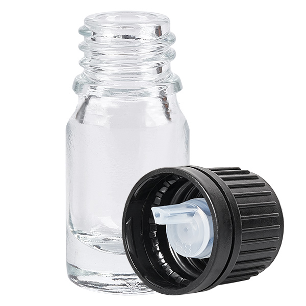 Flacon compte-goutte 5ml 1mm noir OV ClearLine UT18/5 Flacon compte-goutte 5ml 1mm noir OV ClearLine UT18/5