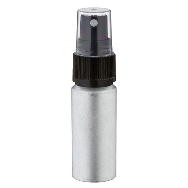 Bouteille en aluminium teinté 20 ml, avec vaporisateur à pompe noir