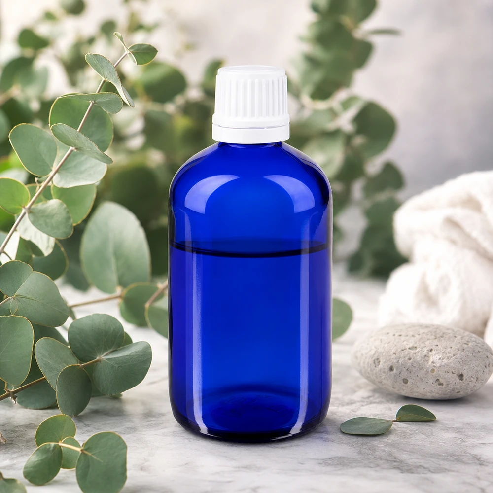 Flacon à pharmacie bleu 20ml Bouchon compte-gouttes blanc Sens de l'enfant Standard Flacon en verre bleu cobalt de 20 ml avec compte-gouttes de 1,2 mm et bouchon à l'épreuve des enfants, destiné à la médecine naturelle