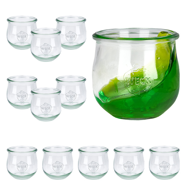 Lot de 12 pots Weck 370ml verre tulipe