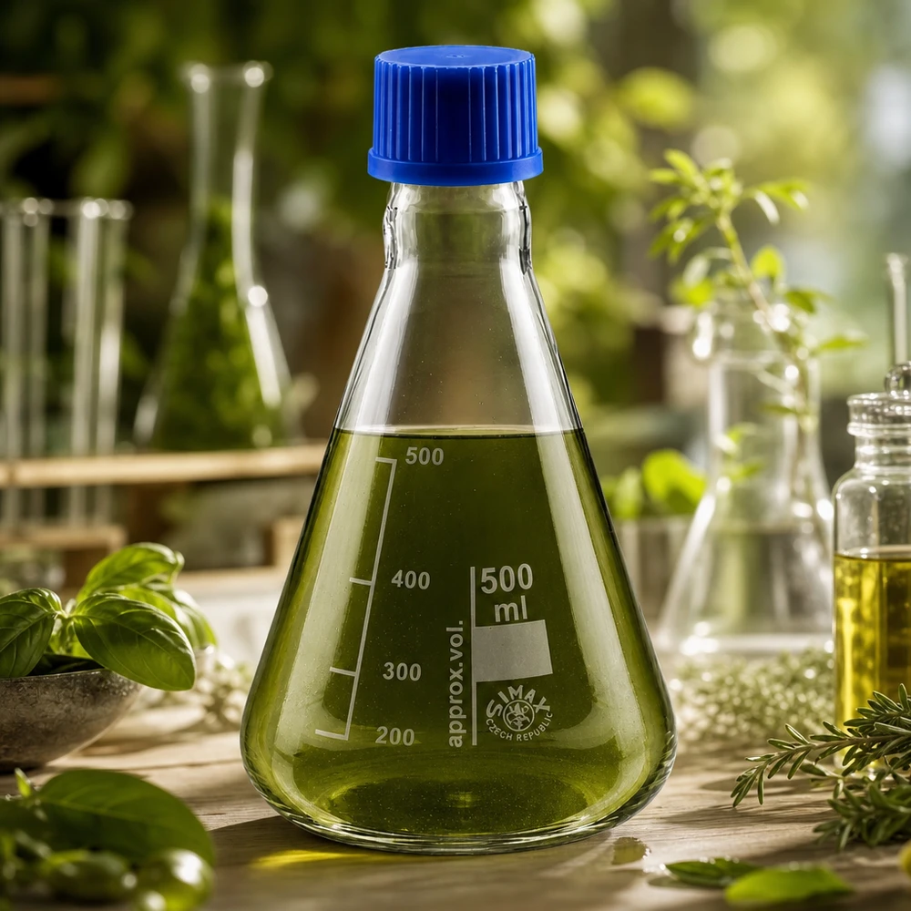 Erlenmeyer 500 ml col étroit, verre borosilicate avec filetage et bouchon Erlenmeyer 500ml Equipement de laboratoire avec large ouverture et pied stable