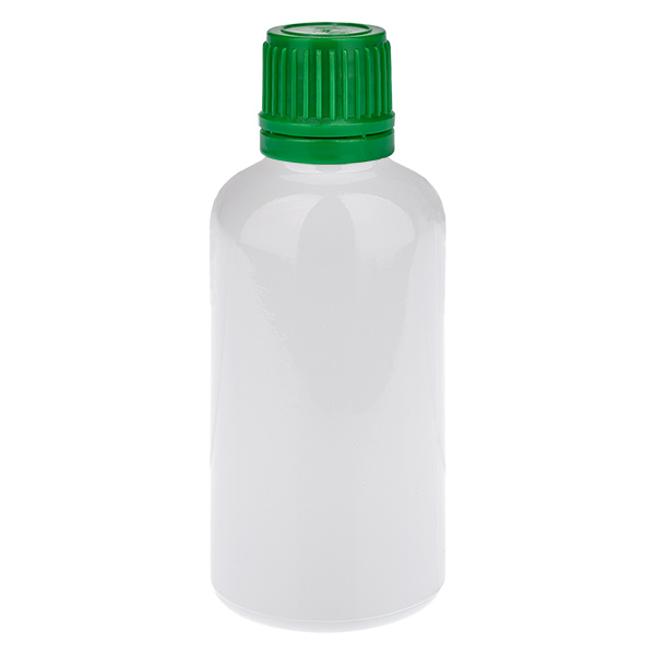 Flacon de 50 ml avec bouchon à vis vert de 11 mm, bouchon d'origine WhiteLine UT18/50 Flacon de 50 ml avec bouchon à vis vert de 11 mm, bouchon d'origine WhiteLine UT18/50