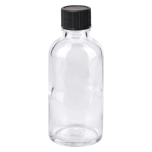 Flacon compte-gouttes 50ml 1mm noir STD ClearL. UT18/50