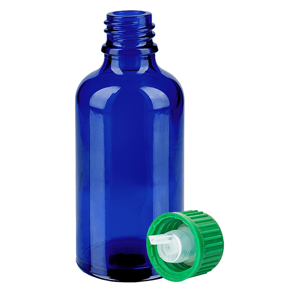 Flacon compte-goutte 50ml 0.8mm vert STD BlueLine UT18/50