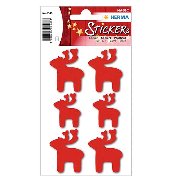 Stickers en feutre "Élans moelleux" (6 stickers) Stickers en feutre "Élans moelleux" (6 stickers)