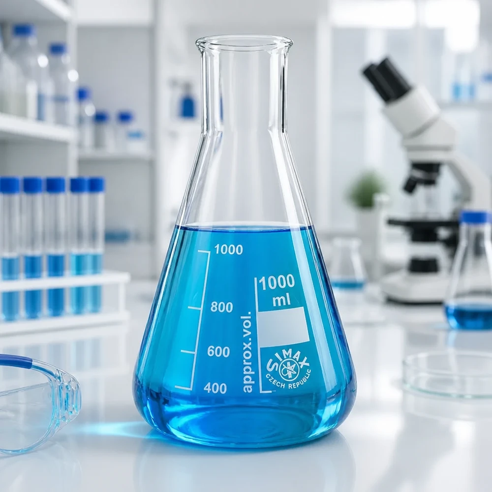 Erlenmeyer 300ml col large, verre borosilicate Erlenmeyer 300ml col large, verre borosilicate