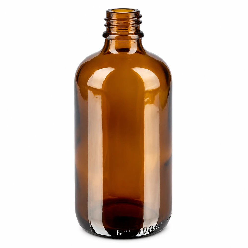 Flacon 100ml 11mm SV bleu OV BrownLine UT18/100 Petit flacon en verre brun de 100 ml avec un filetage pratique pour le portionnement et le stockage