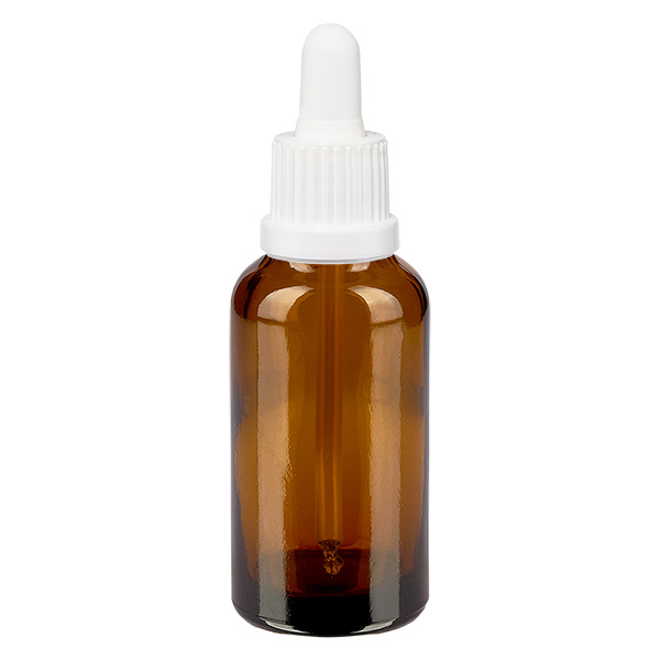 Flacon à pipette 30ml blanc OV BrownLine UT18/30