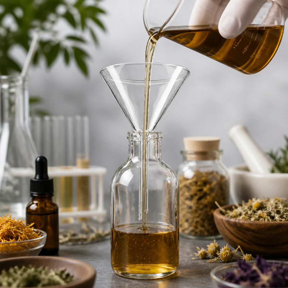 Entonnoir en verre borosilicaté résistant à la chaleur 75mm avec un angle de 60° pour les applications culinaires et l'aromathérapie