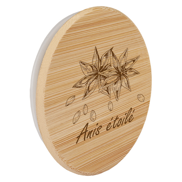 Paire en bois « Anis étoilé » pour WECK RR60