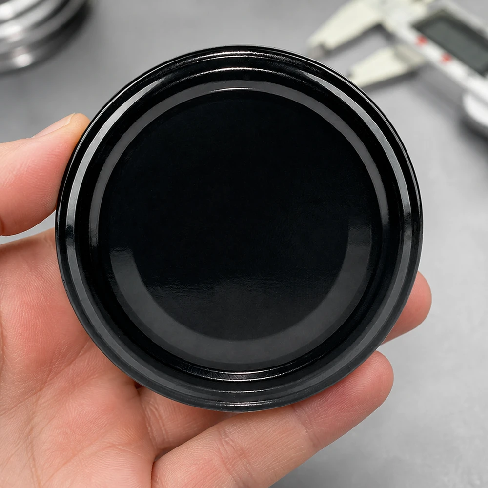 UNiTWIST TO82 Bouchon à vis noir BioSeal en acier laqué pour confitures et conserves