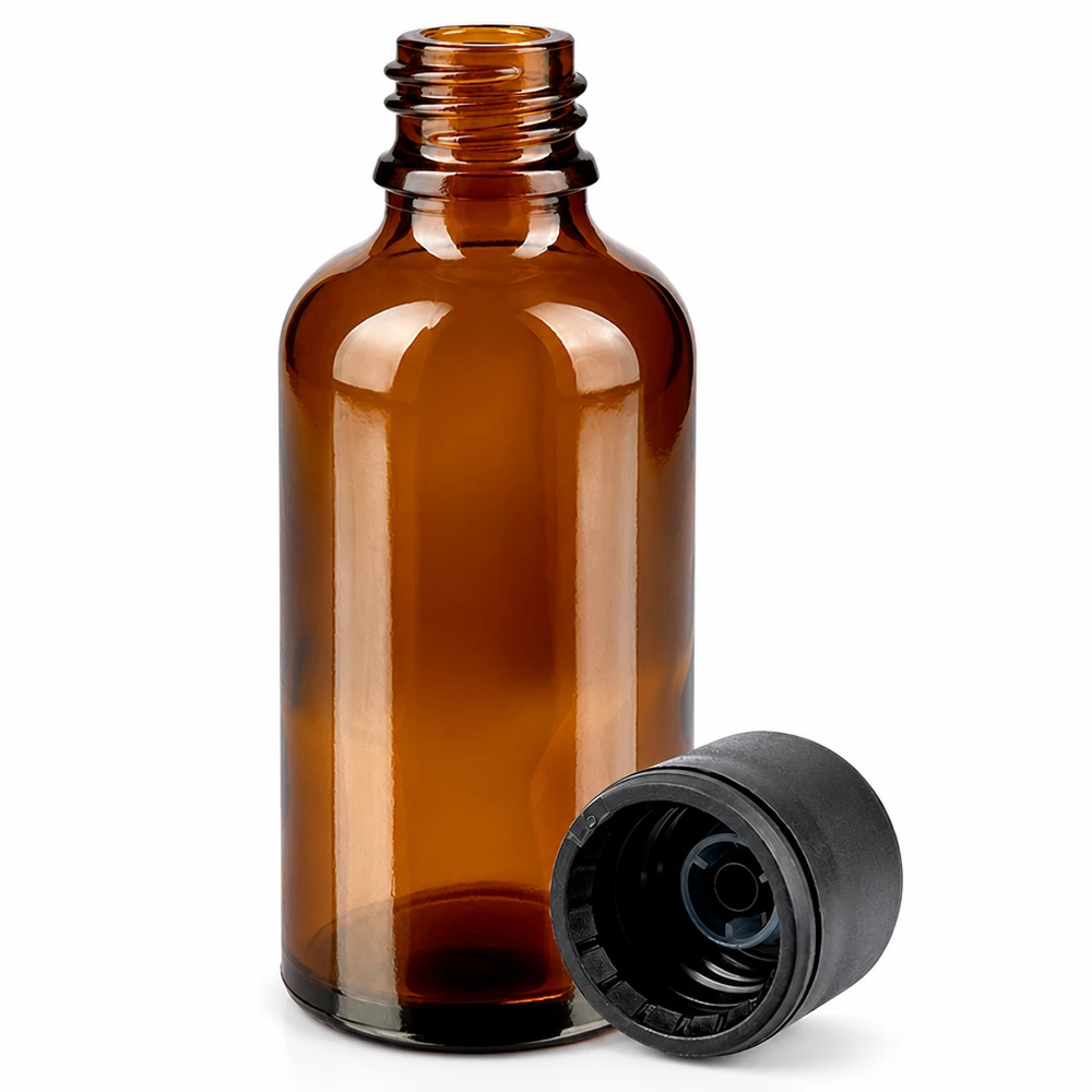 Flacon de 30ml 6mm SV noir STD BrownLine UT18/30 Bouteille de pharmacie de 30 ml en verre brun de haute qualité pour un dosage précis