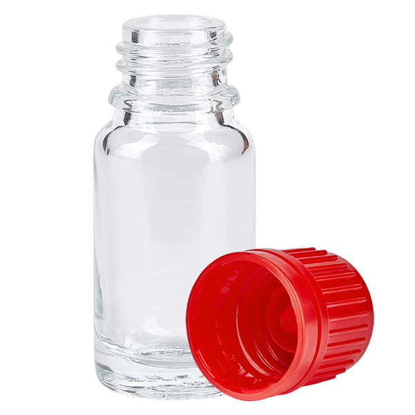 Flacon 10ml 11mm SV rouge OV ClearLine UT18/10 Flacon 10ml 11mm SV rouge OV ClearLine UT18/10