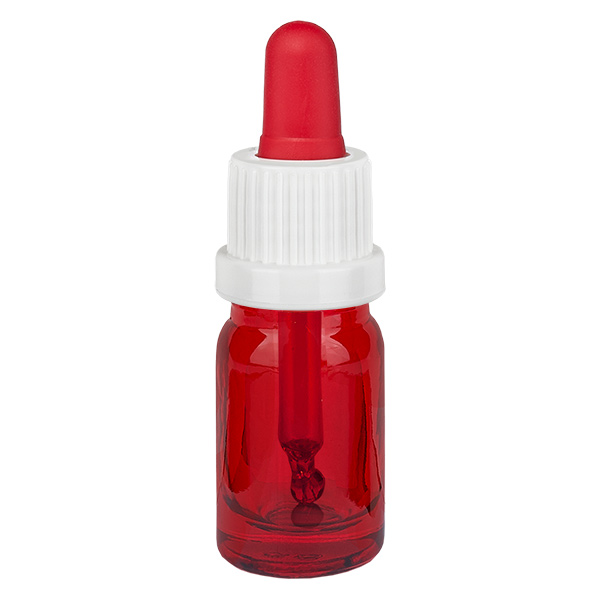 Flacon à pipette 5ml blanc/rouge OV RedLine UT18/5 Flacon à pipette 5ml blanc/rouge OV RedLine UT18/5
