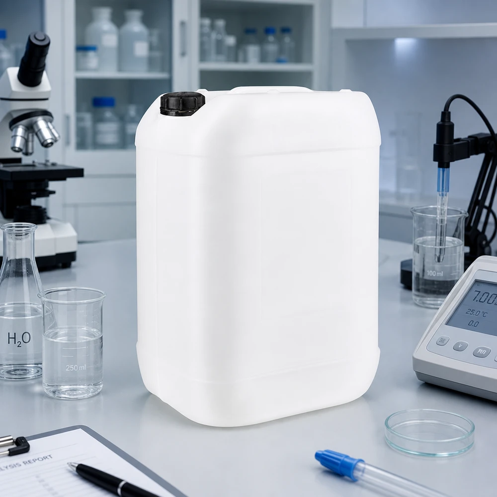 Bidon en plastique de 25 L, adapté au contact alimentaire, muni d'un bouchon OV anti-fuites pour les produits chimiques
