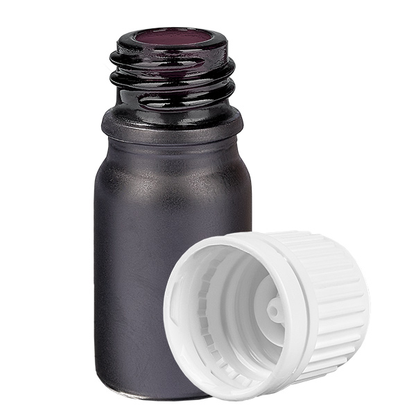 Flacon 5ml 11mm SV blanc OV BlackLine UT18/5