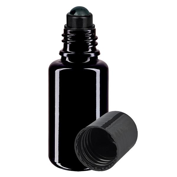 Flacon de déodorant en verre violet 20 ml, déo à bille vide Flacon de déodorant en verre violet 20 ml, déo à bille vide