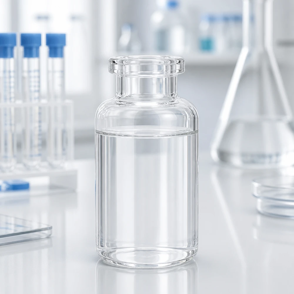 Flacon pour solution injectable, 30 ml en verre clair Sterile Injektionsflasche aus Klarglas 30ml Füllvolumen für Medikamente und Wirkstoffe